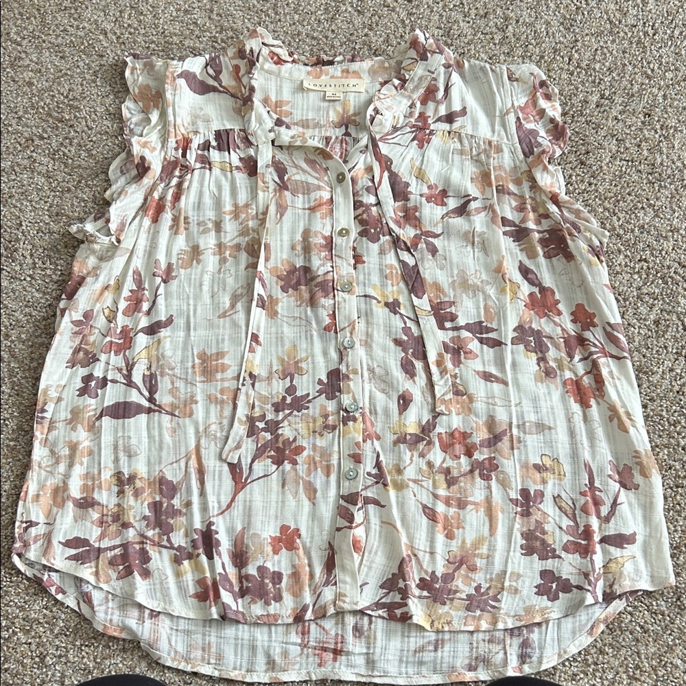 LoveStitch floral blouse sz: M